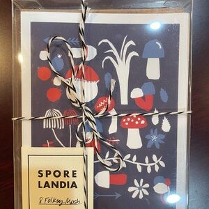 Red, White and Blue Mushroom Stationery Set